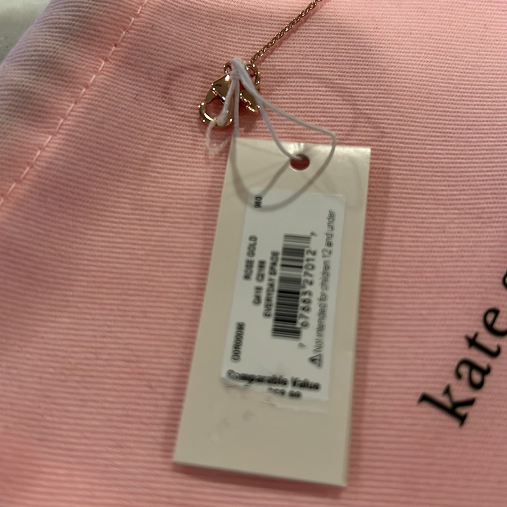 Kate Spade Everyday Spade Rose Gold Necklace - Picture 4 of 7